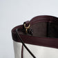 SAIC Firenze Canvas Tote Bag Natural/Burgundy
