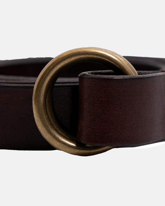 The Decorum 3/4" Ring Belt Burgundy