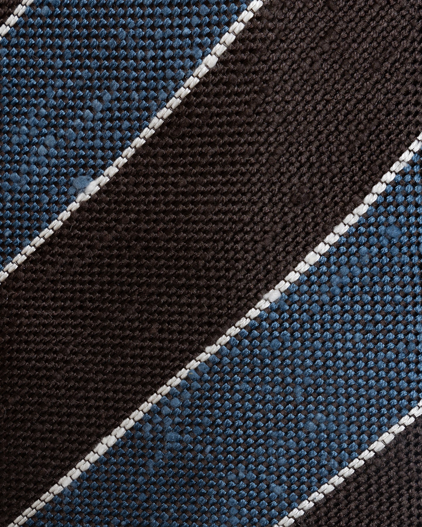 Bigi Cravatte Brown/Blue Stripe Wool Tie