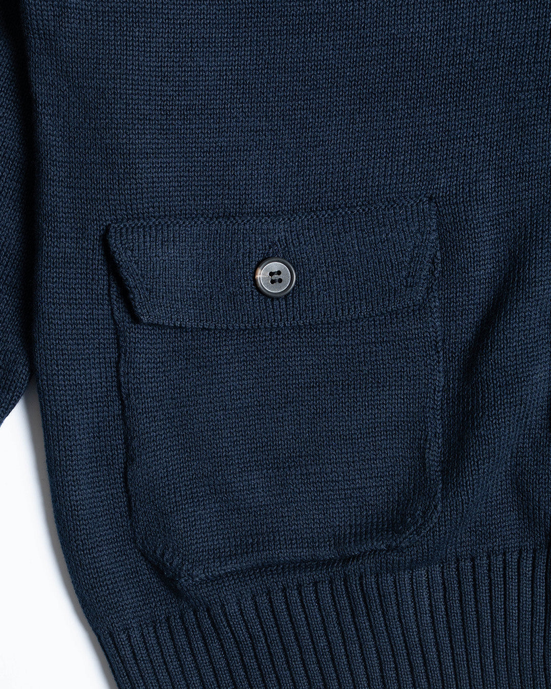 The Decorum Bomber Knit Jacket - Navy