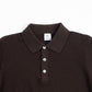 Iolo Textured Polo Shirt Dark Brown