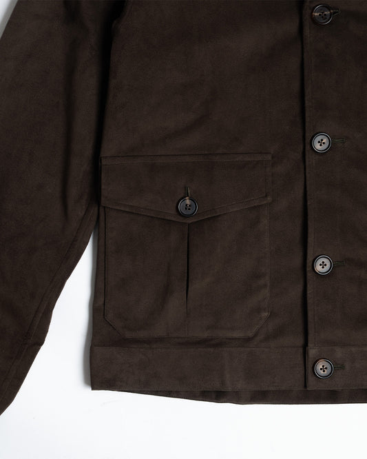 Ascot Chang Ultra Suede Blouson Jacket Mocha