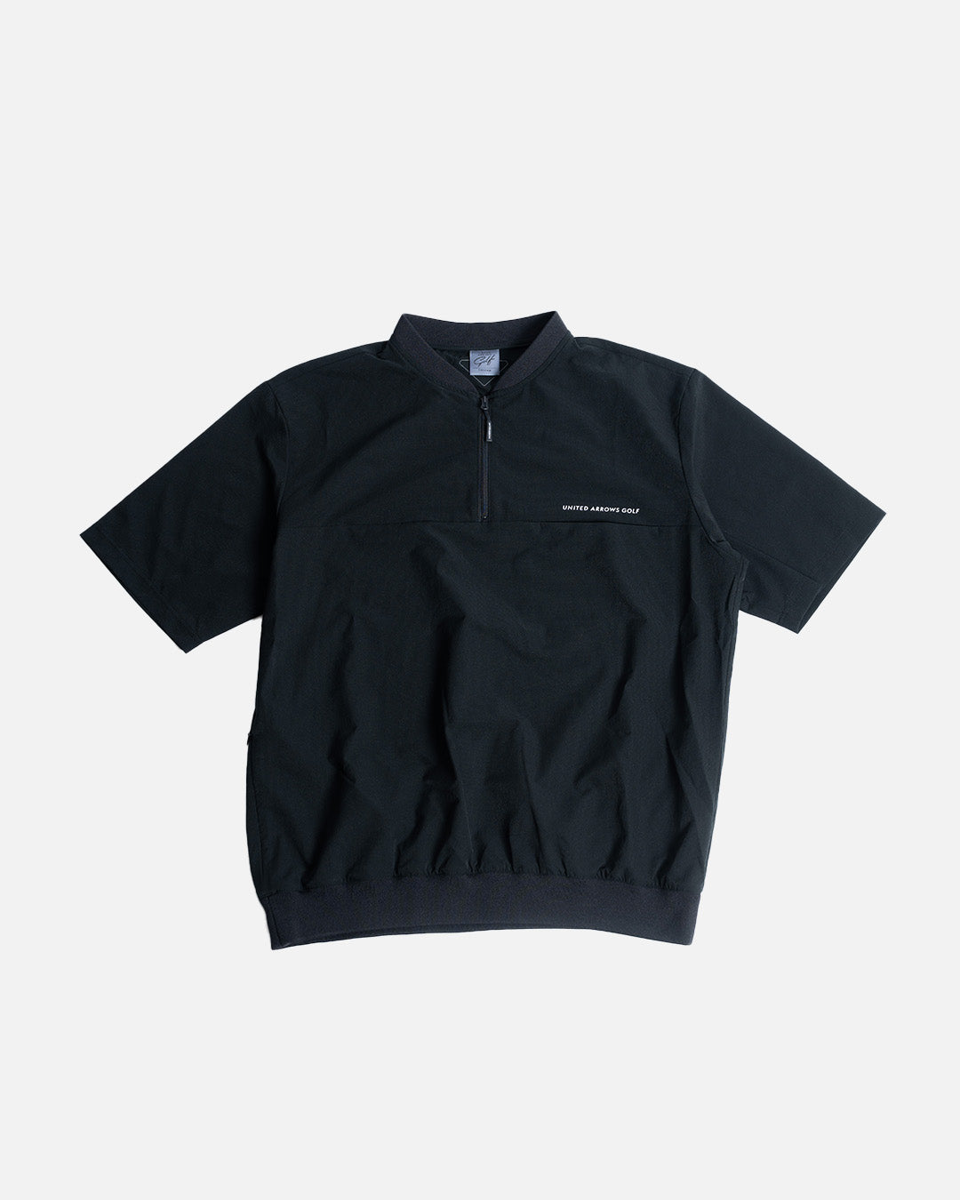 United Arrows Golf Black Cool Dots Half Zip Pullover