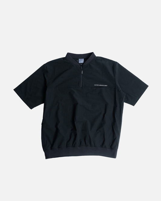 United Arrows Golf Black Cool Dots Half Zip Pullover