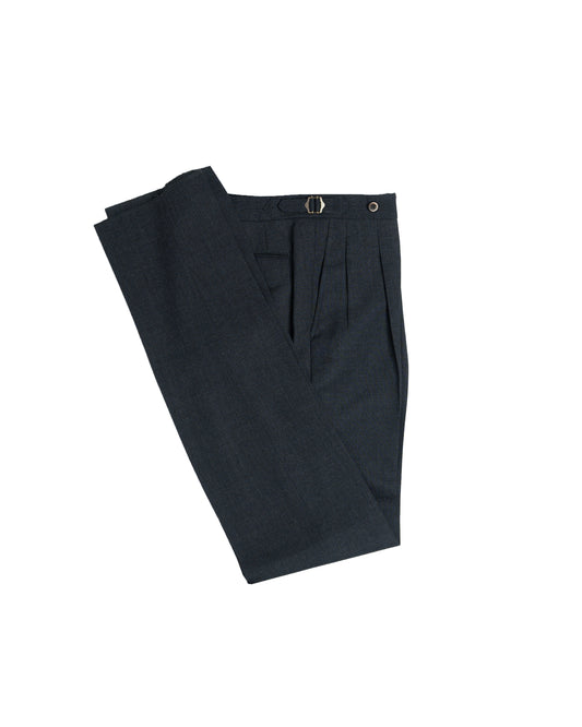 The Decorum Delon Trousers in Dark Grey Wool