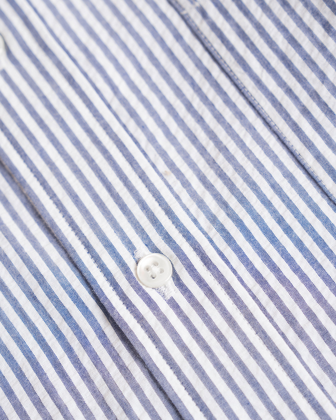 Kamakura Navy Stripe Seersucker Shirt