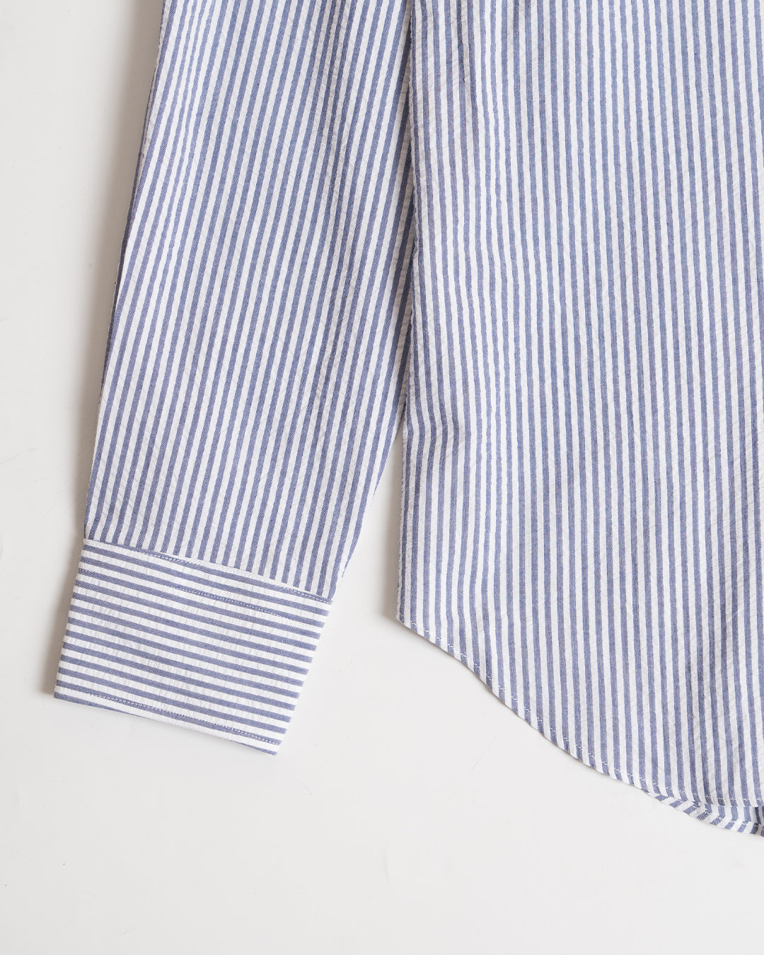 Kamakura Navy Stripe Seersucker Shirt