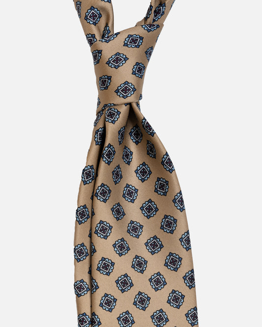 Bigi Cravatte Yellow Printed Tie