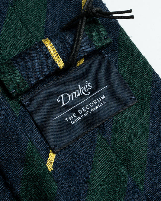 Drake’s archival tie collection for The Decorum⁠ - Navy/Green