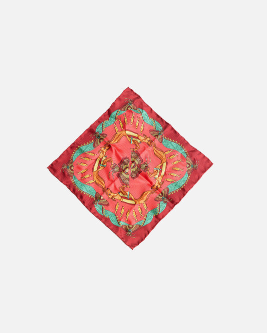 Calabrese The Hound Pocket Square - Pink/Red