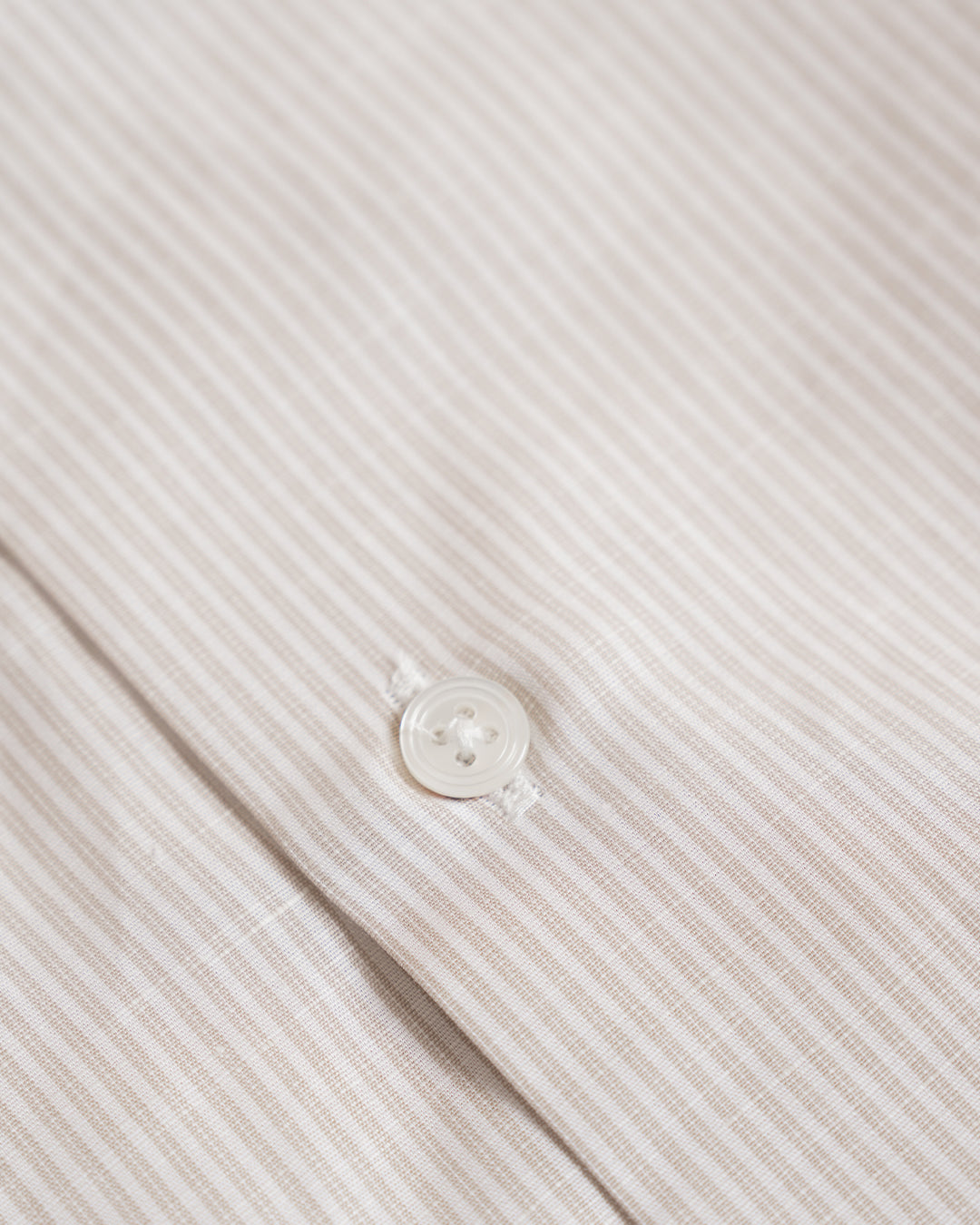 Kamakura Beige Stripe Linen Napoli Shirt