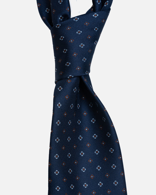 Bigi Cravatte Navy Printed Tie