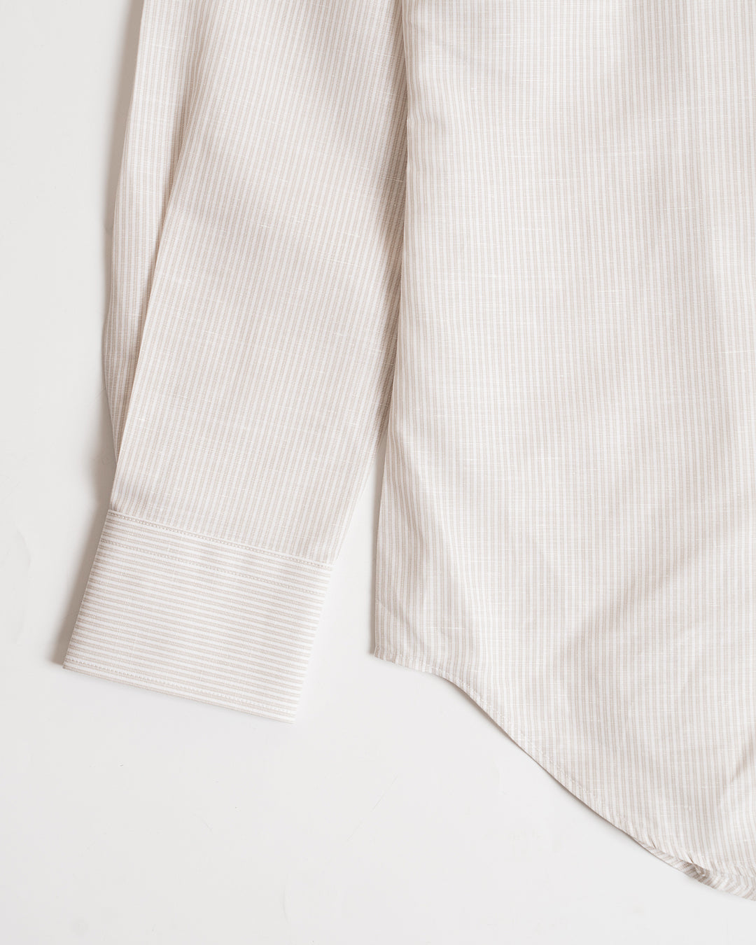 Kamakura Beige Stripe Linen Napoli Shirt