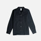 YK Black Jacquard Long Sleeve Cabana Shirt FW24