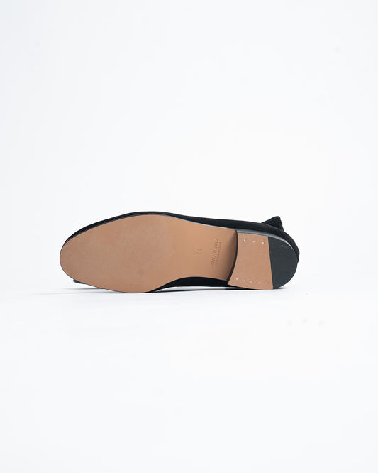 Bowhill and Elliott Black Suede Pump
