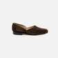 Bowhill and Elliott Chocolate Suede Grecian Slippers