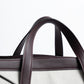 SAIC Firenze Canvas Tote Bag Natural/Burgundy