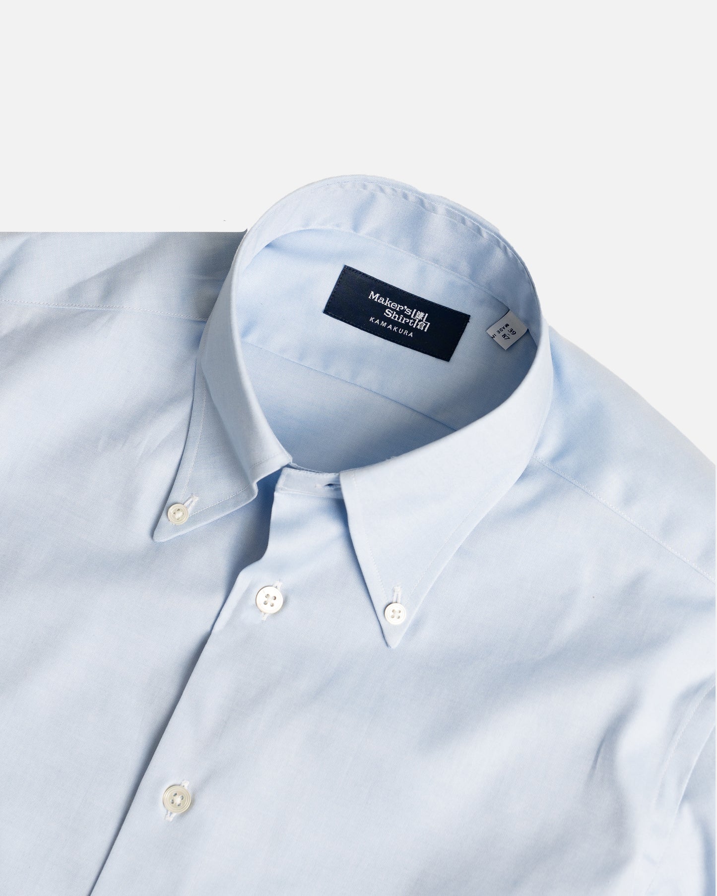 Kamakura Blue Pinpoint Button Down Napoli Shirt