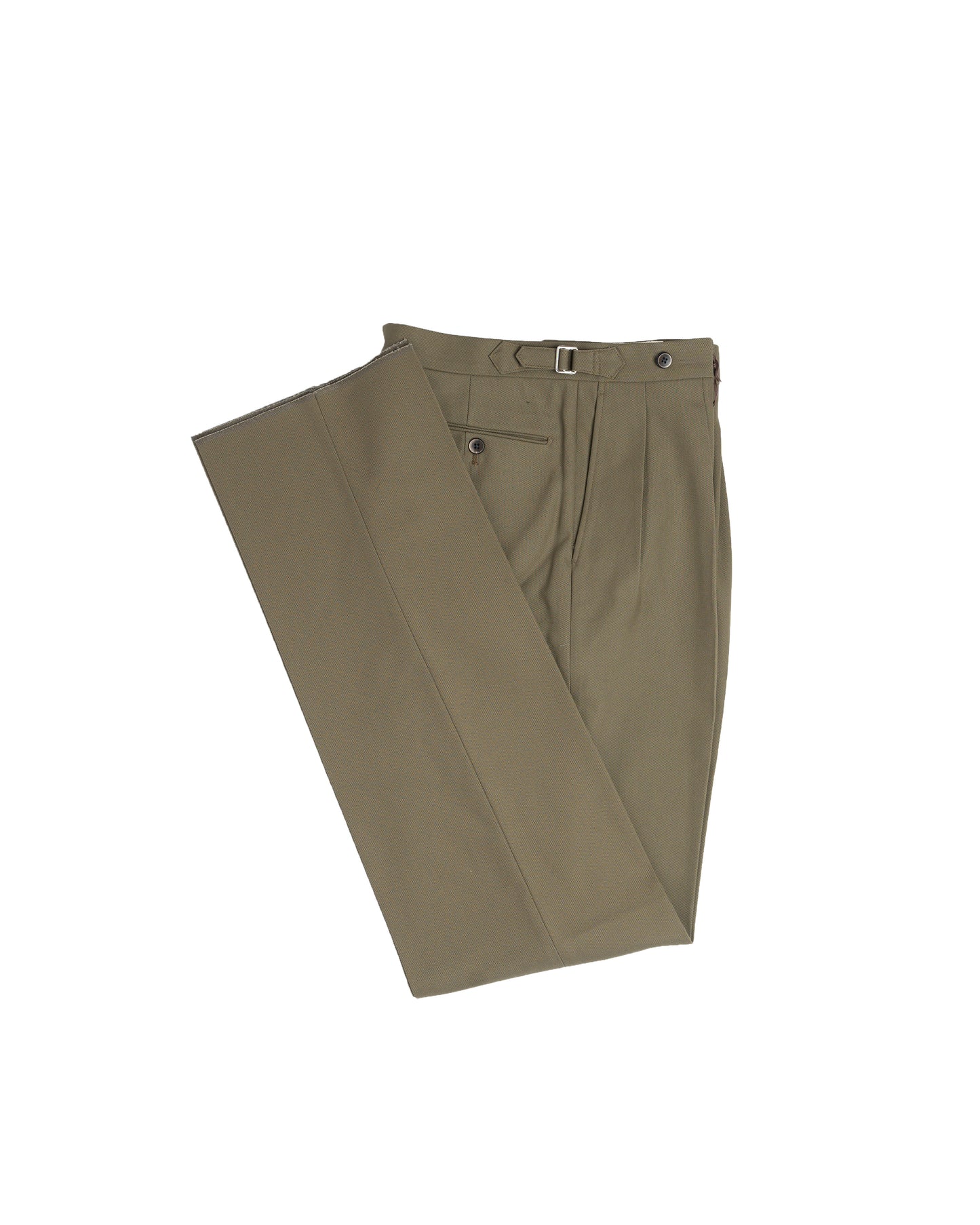 The Decorum Grant Trousers in Olive Cotton