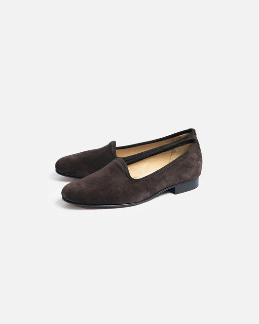 Bowhill and Elliott Chocolate Suede Pump