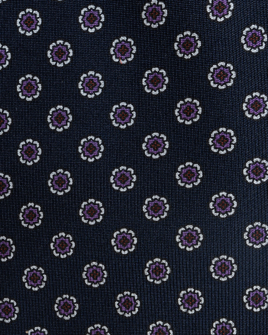 Bigi Cravatte Dark Navy Printed Tie