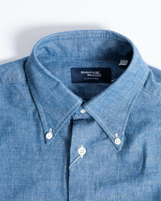Kamakura Dark Blue Chambray Napoli Shirt