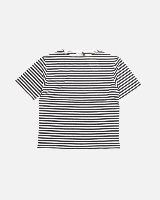 YK White/Navy Boat Neck Breton
