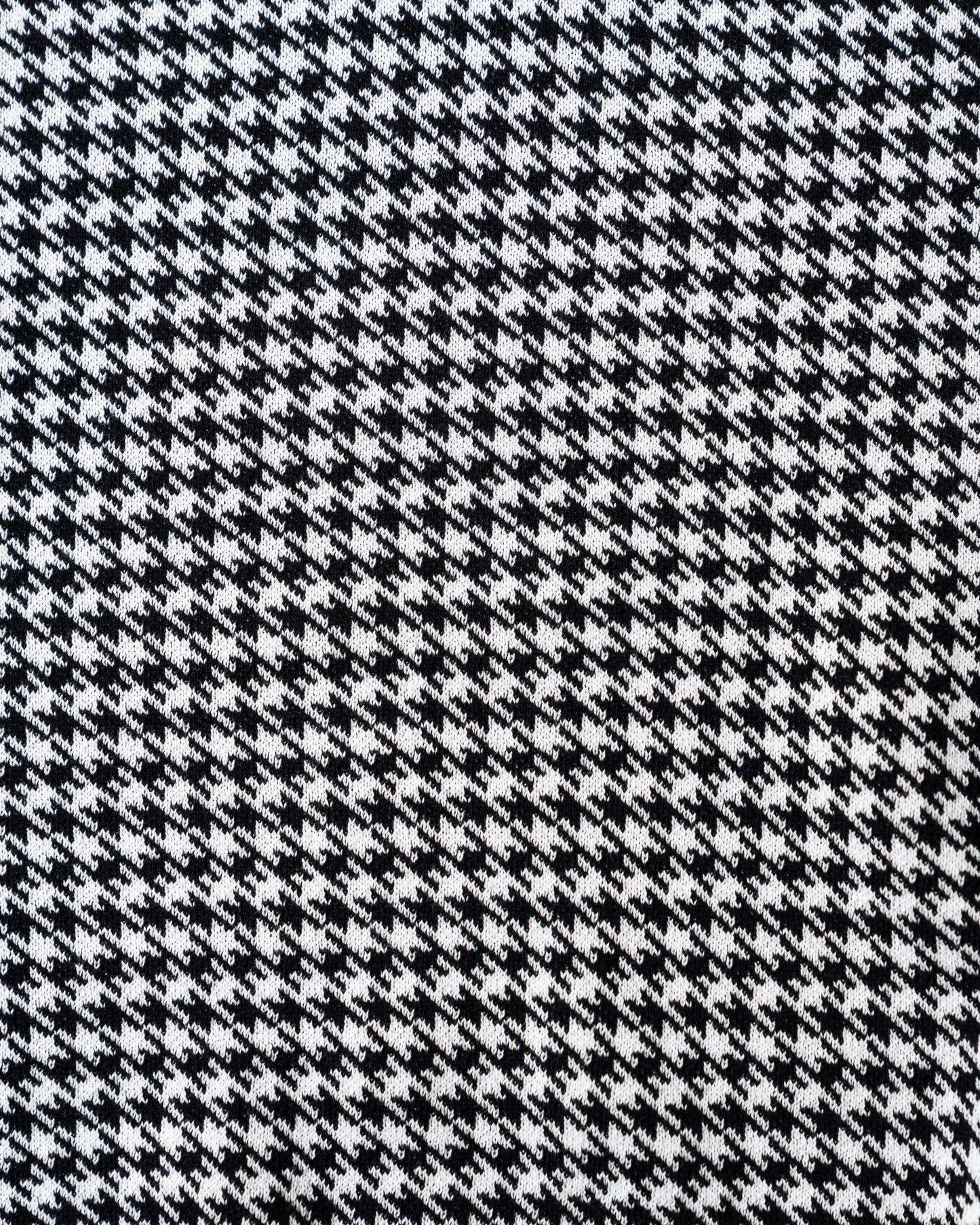 Iolo houndstooth Half Collar Polo Black/White