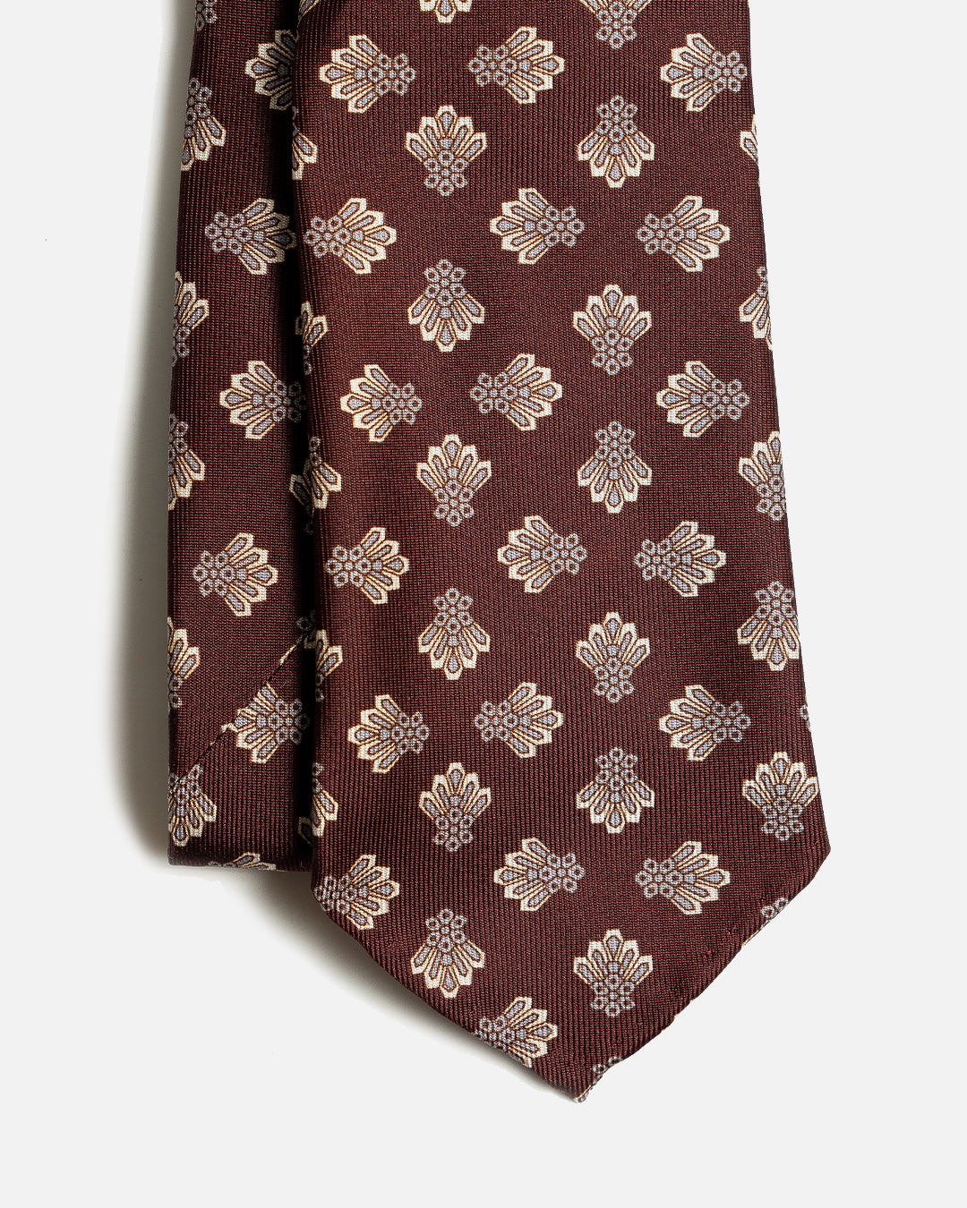 Tie Your Tie Printed Diamond Burgundy Tie