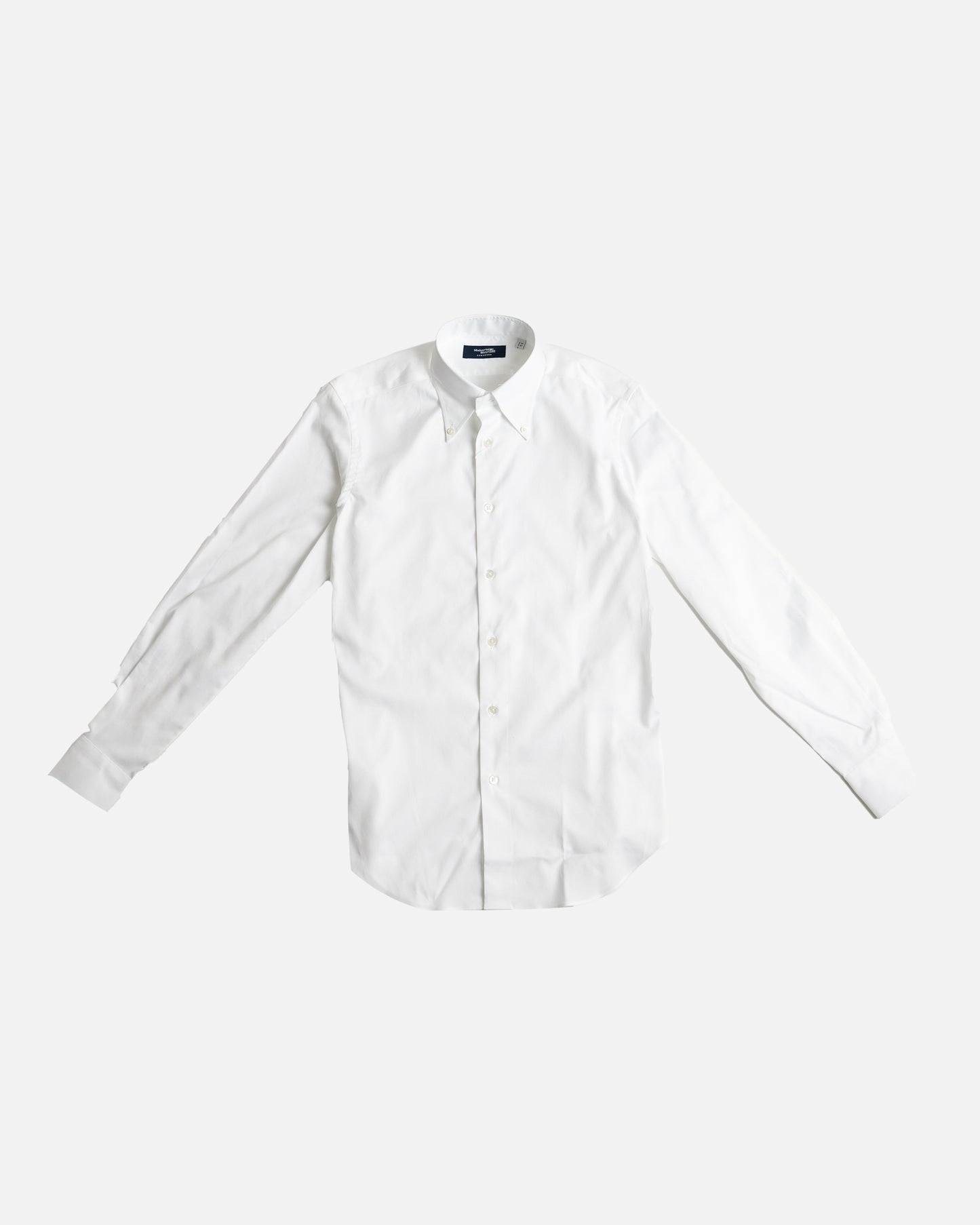 Kamakura White Pinpoint Button Down Napoli Shirt