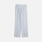 The Decorum Grant Trousers in Blue Striped Wool Seersucker
