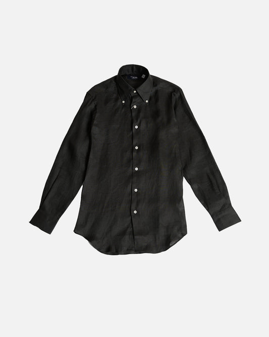 Kamakura Black Linen Napoli Shirt