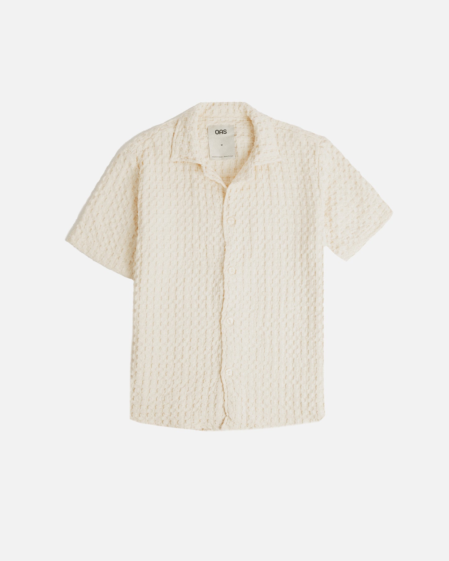 OAS Ecru Cuba Waffle Shirt