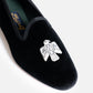 Bryceland's x Bowhill & Elliott Velvet Slippers Black (Thunderbird)