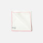 Simonnot Godard White/Pink Pocket Square