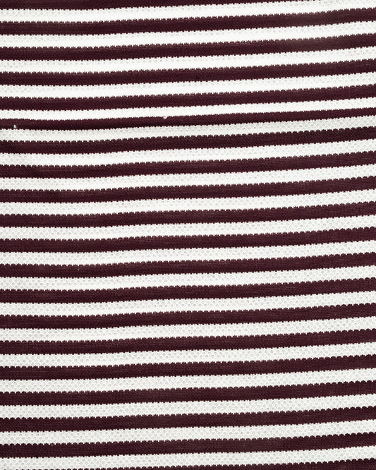 YK White/Maroon Boat Neck Breton