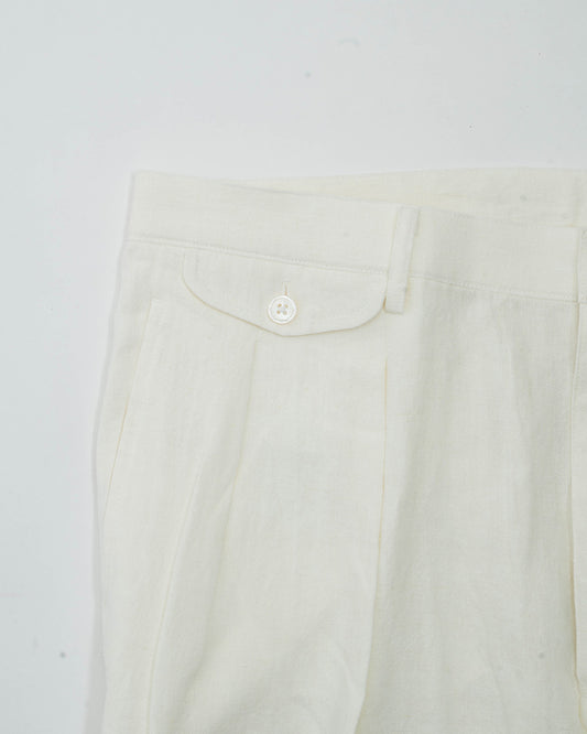 YK White Wide Trousers