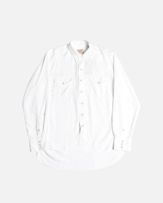 Wythe New York Tencel Gabardine Pearlsnap Shirt - Natural