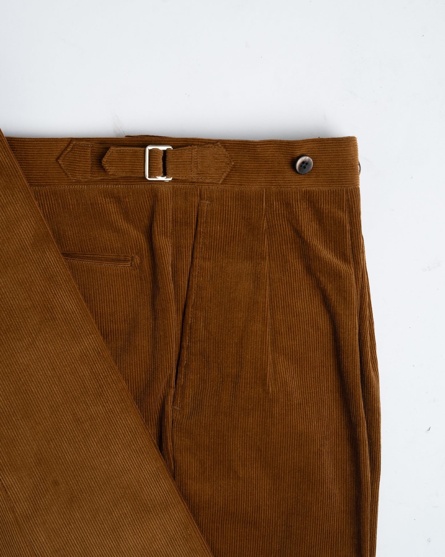 The Decorum Grant Trousers in Brown Cotton Corduroy