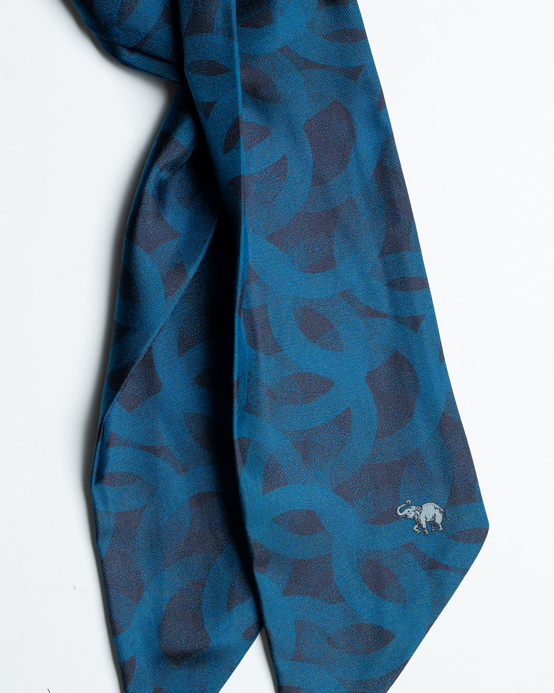 YK Blue/Black Printed Scarf FW24