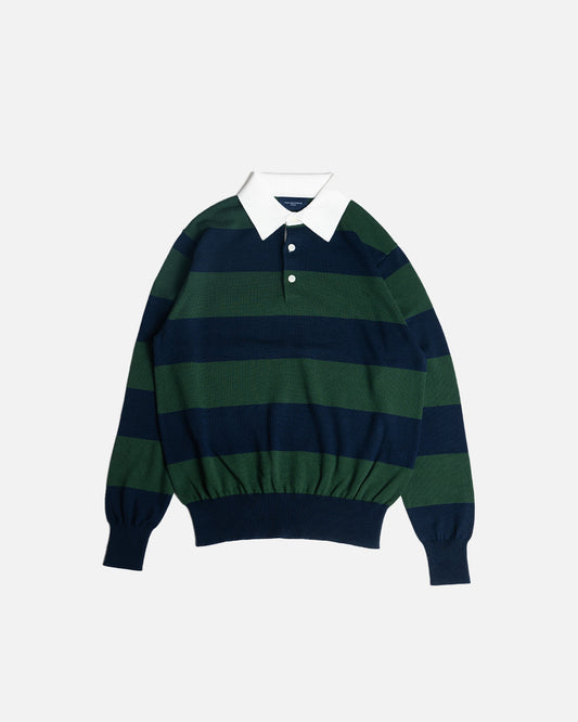 Decorum Rugby Knit Jersey Green/Navy