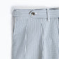 The Decorum Grant Trousers in Blue Striped Wool Seersucker