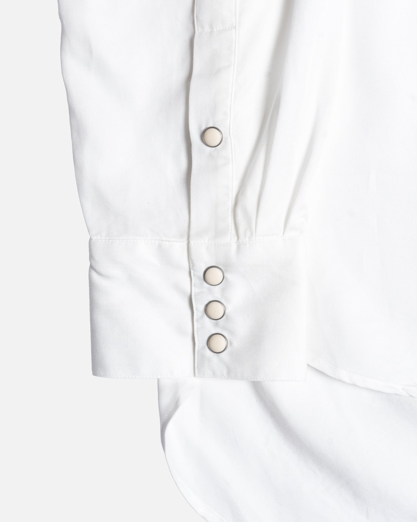 Wythe New York Tencel Gabardine Pearlsnap Shirt - Natural