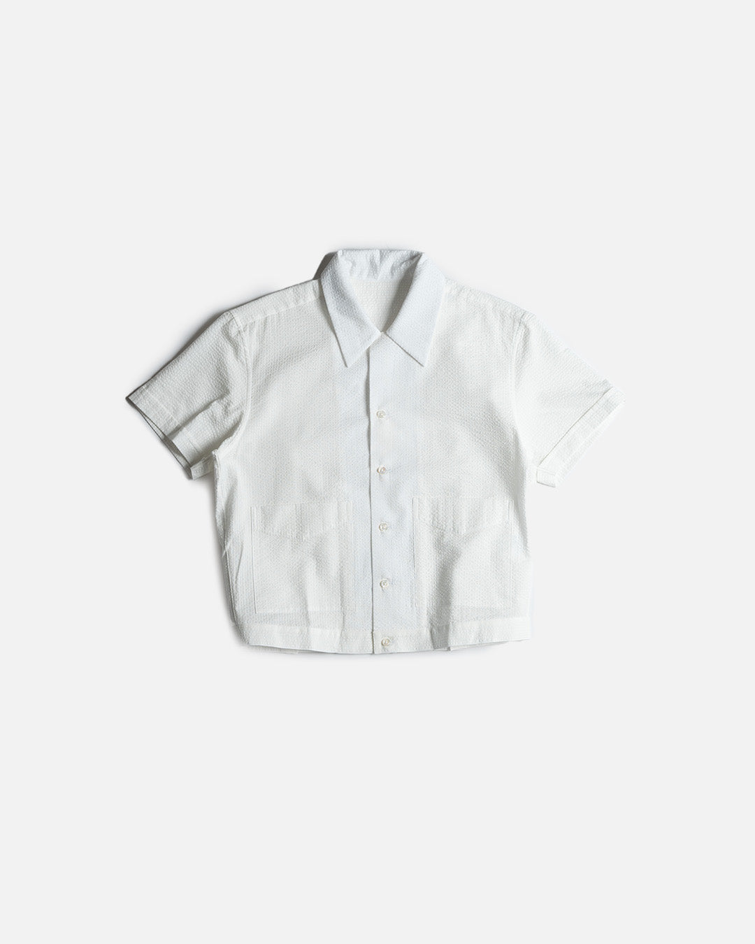 Bryceland's White Seersucker Bowling Blouson