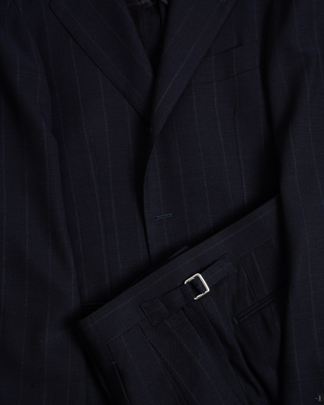 Ring Jacket Navy Stripe Suit