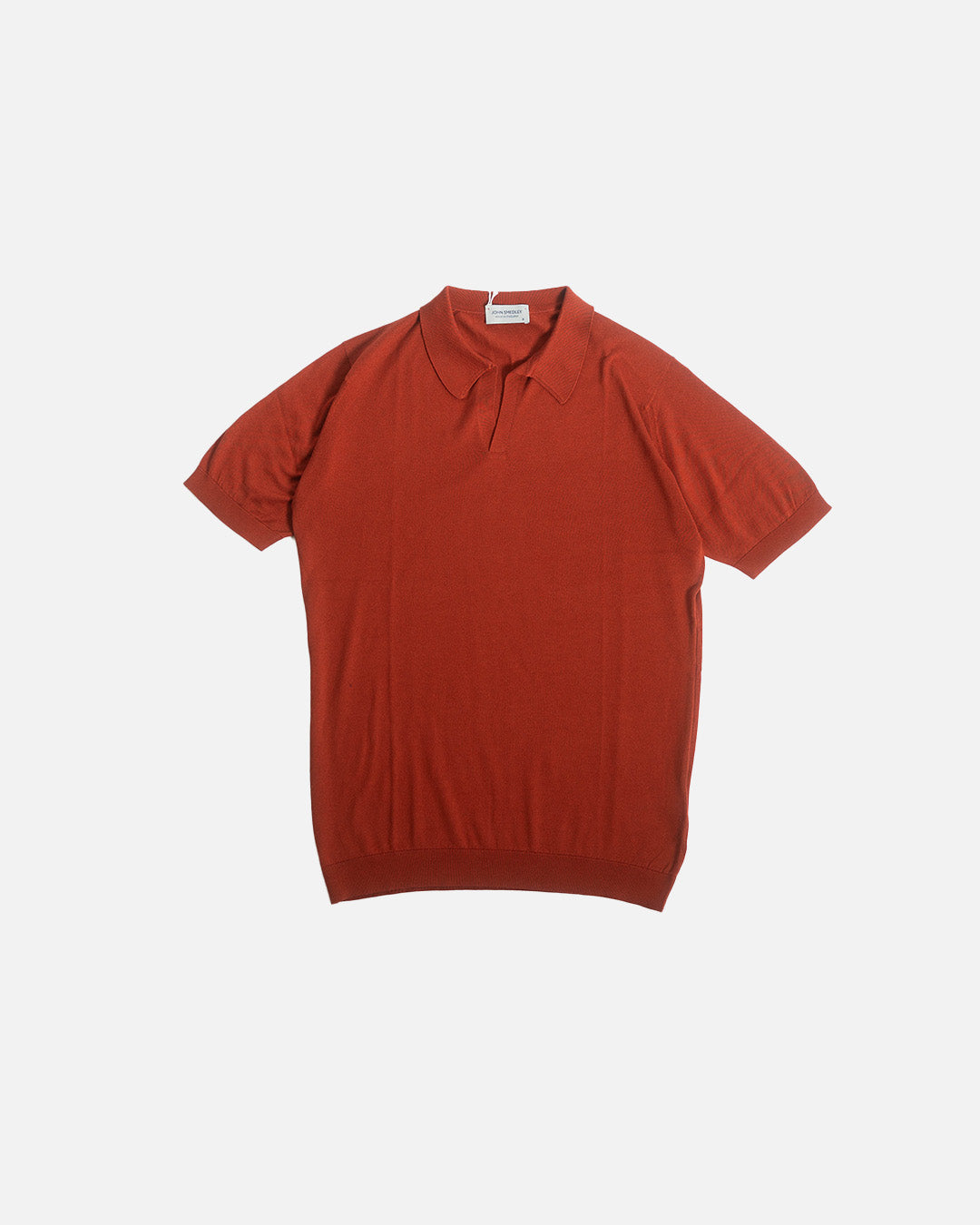 John Smedley Noah Sea Island Cotton Skipper Baked Red