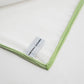 Simonnot Godard White/Light Green Pocket Square