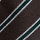 Bigi Cravatte Brown/Green Wool Striped Tie