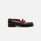 J.M. Weston 180 Loafer Navy/White/Burgundy Box Calf D Width