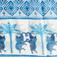 Calabrese Elephant Scarf - White/Blue